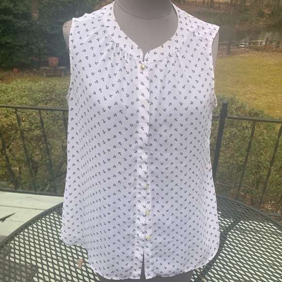 Banana Republic women’s anchor blouse 10P - Picture 1 of 9
